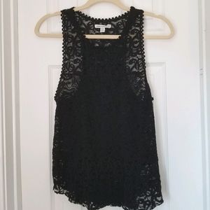 Black Lace Tank Top